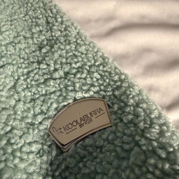 Koolaburra by UGG Bonded Fleece Jacket with Cinch Waist Silver Green Size Large - Picture 4 of 11